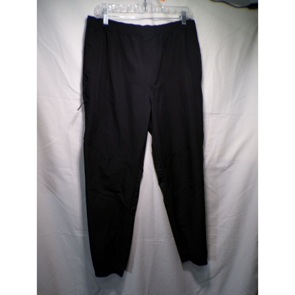 Gap Women's Large Black Track Pants Joggers Elastic Waist Zip Pockets